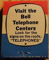 Image result for Bell Telephone Matchbook Images