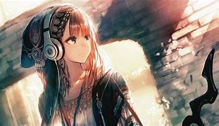 Image result for Anime Emo Girl Headphones