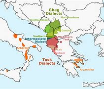 Image result for Albanian Language Map