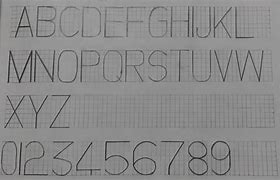 Image result for Engineering Drawing Lettering