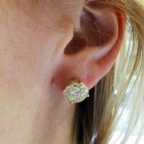 Image result for Diamond Cluster Earrings