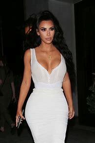 Image result for Kim Kardashian Wearing a White Dress