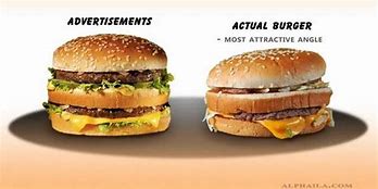 Image result for Big Mac Ad vs IRL Meme