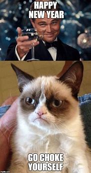Image result for Grumpy Cat New Year Meme
