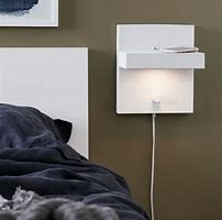 Image result for Plug in Wall Light with Shelf