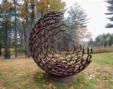 Image result for Metal Sphere Garden Sculpture
