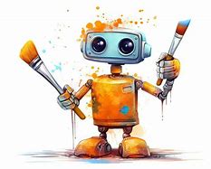 Image result for Robot Paint Cartoon