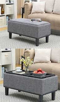 Image result for Coffee Table with Footstool Underneath