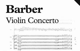 Image result for Barber Violin Concerto