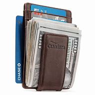 Image result for Leather Card Holder with Money Clip