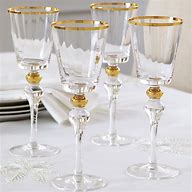 Image result for Gold Rimmed German Table Setting Glasses