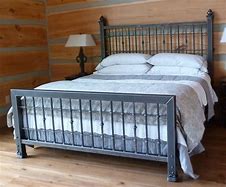 Image result for Wood and Iron Bed Frames