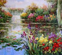 Image result for Water Lily Pond Claude Monet
