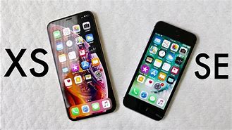 Image result for iPhone X Next to iPhone SE