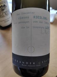 Image result for Weingut Alexander Gysler Riesling vin vivant trocken