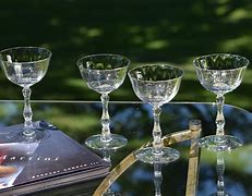 Image result for Vintage Crystal Champagne Glasses