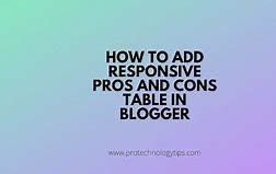 Image result for Pros and Cons Table