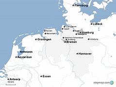 Image result for Map of North Germany