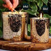 Image result for Electroplated Gold Glass Candle Jars