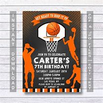 Image result for Free Printable Basketball Birthday Invitations