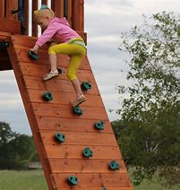 Image result for Playset Rock Wall and Ladder