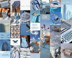 Image result for Aesthetic Baby Blue Collage Wallpaper