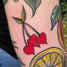 Image result for Cherry Heart Tattoo
