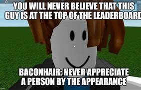 Image result for Roblox Bacon Hair Meme