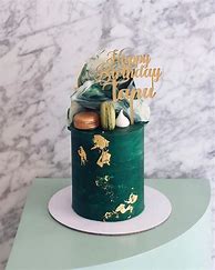 Image result for Elegant Green Birthday Cake