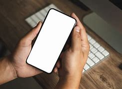 Image result for Mobile in Hand with White Screen