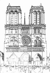 Image result for Notre Dame Paris Drawing