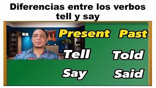 Image result for Diferencia Entre Say Y Tell