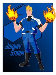 Image result for johnny storm cartoon