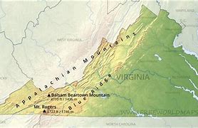 Image result for Virginia Mountains Map
