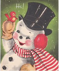 Image result for Vintage Snowman Christmas Cards
