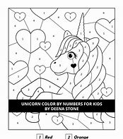 Image result for Color Unicorn by Number for Girls
