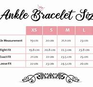 Image result for Ankle Bracelet Size Chart