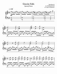 Image result for Gravity Falls Intro Sheet Music