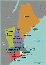 Image result for Map of New England States USA