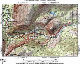 Image result for Yosemite Topographic Map
