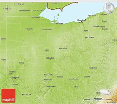 Image result for Physical Map of Ohio