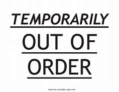 Image result for Out of Order Clip Art