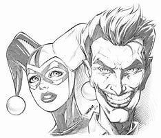 Image result for Joker Harley Quinn Black and White