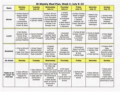 Image result for 2 Week Diet Meal Plan