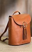 Image result for Medium Size Leather Backpack Purse