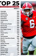 Image result for Top 25 College Football Rankings