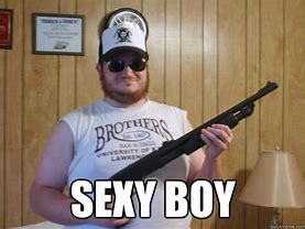 Image result for Abunch of Guys Holding One Gun Meme