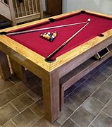 Image result for Cherry Wood Dining and Pool Table Combo