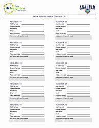 Image result for Contact Sheet Template