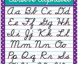 Image result for Classroom Cursive Alphabet